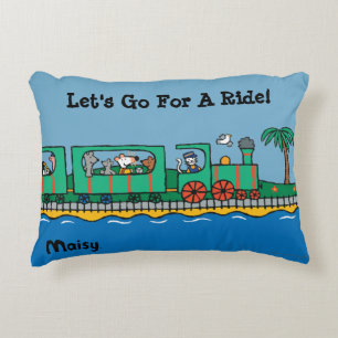 Maisy and Friends Ride on Green Train Decorative Cushion