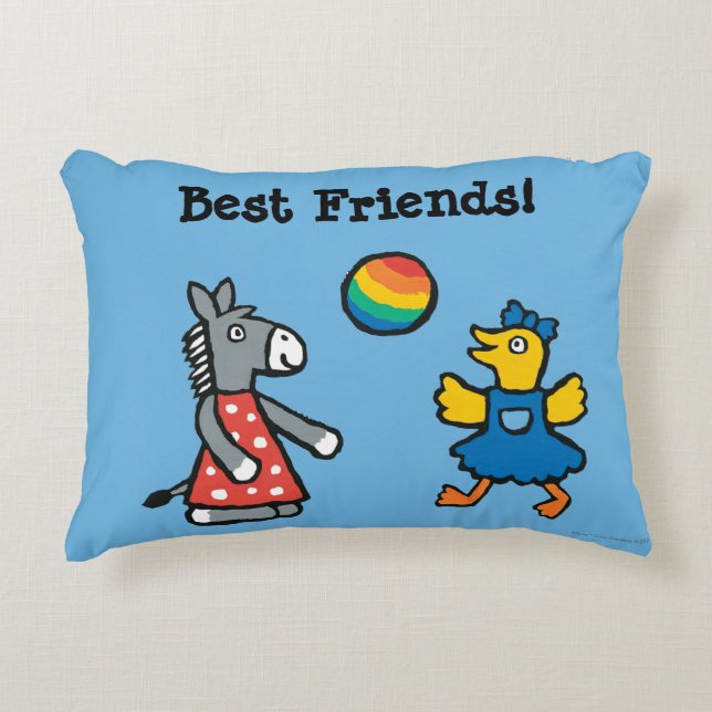 Maisy at Preschool with Friends on the Playground Decorative Cushion (Front)