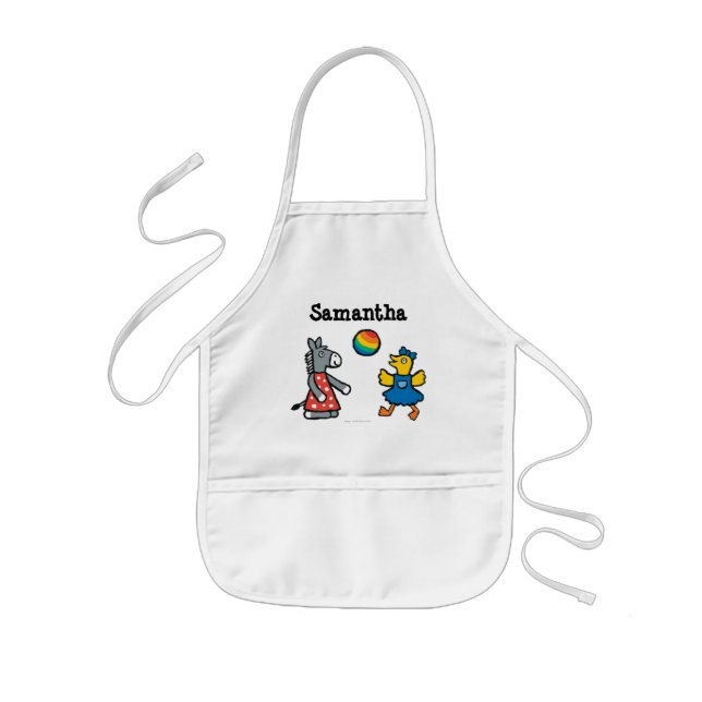 Maisy at Preschool with Friends on the Playground Kids Apron (Front)