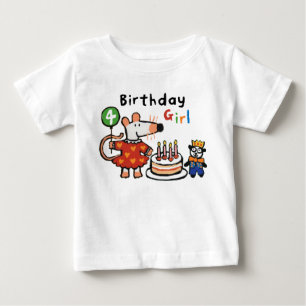 Maisy Birthday Girl, 4 Years Old Baby T-Shirt