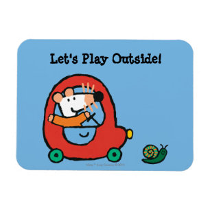 Maisy Drives a Cute Red Car Magnet