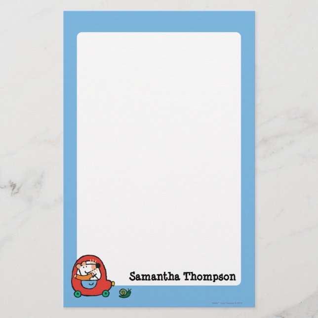 Maisy Drives a Cute Red Car Stationery (Front)