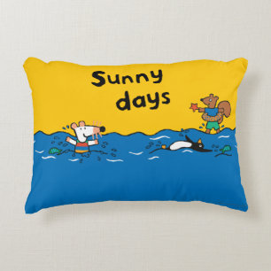 Maisy Goes Swimming at the Beach Decorative Cushion
