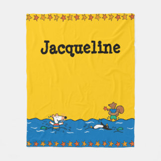 Maisy Goes Swimming at the Beach Fleece Blanket