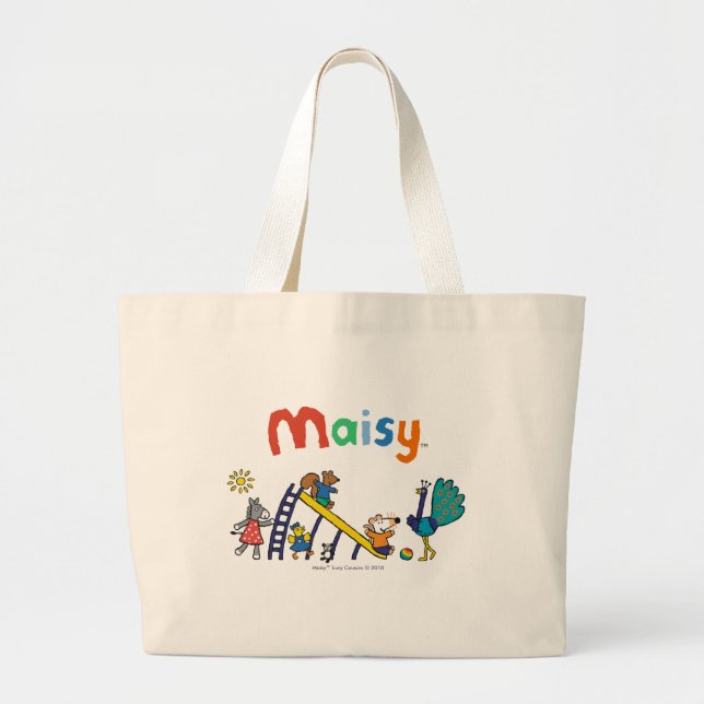 Maisy on the Playground with Friends Large Tote Bag (Front)