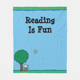 Maisy Reads Her Library Book Outside Fleece Blanket