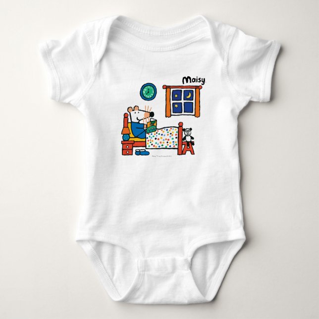 Maisy Ready for Bed Blue Pyjamas Baby Bodysuit (Front)