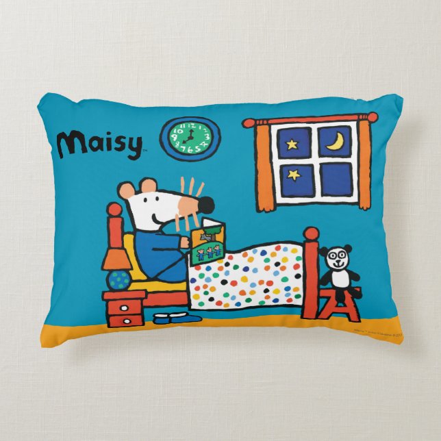 Maisy Ready for Bed Blue Pyjamas Decorative Cushion (Front)