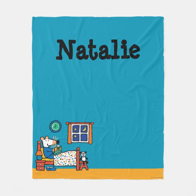 Maisy Ready for Bed Blue Pyjamas Fleece Blanket (Front)