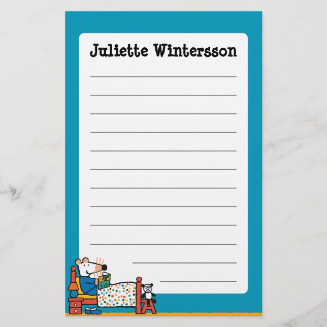 Maisy Ready for Bed Blue Pyjamas Stationery (Front)