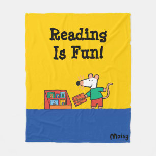 Maisy with Library Books Fleece Blanket