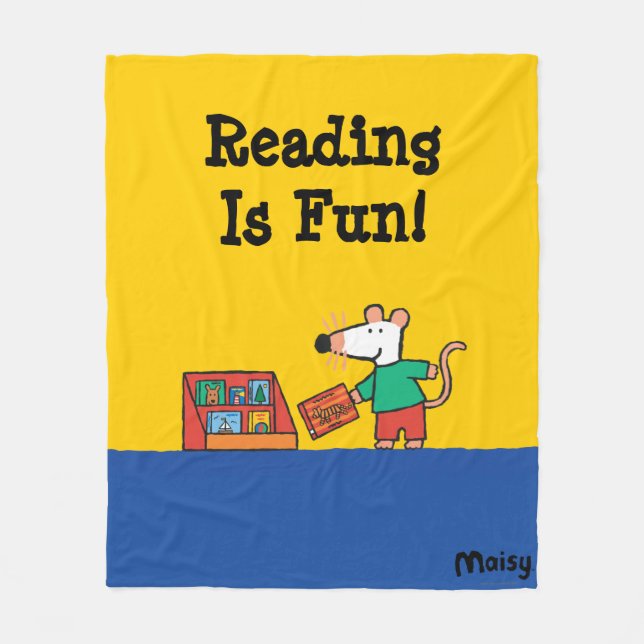 Maisy with Library Books Fleece Blanket (Front)