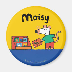 Maisy with Library Books Magnet