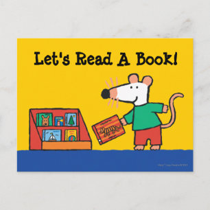 Maisy with Library Books Postcard