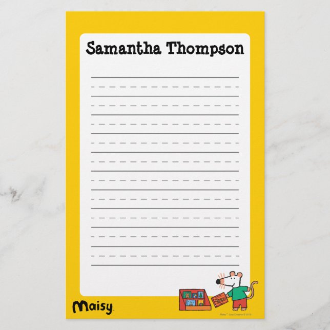 Maisy with Library Books Stationery (Front)