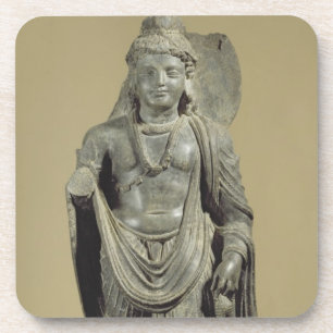 Maitreya, Gandhara (grey schist) Coaster