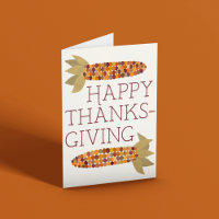 Maize or Indian Corn Happy Thanksgiving