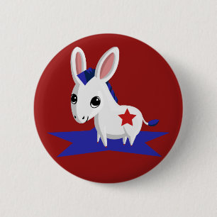 Maize the Democratic Donkey 6 Cm Round Badge