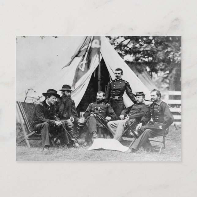 Maj. Gen. Philip Sheridan and his generals 1864 Postcard (Front)