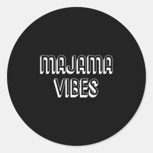 Majama Vibes - Gujarati Funny Classic Round Sticker