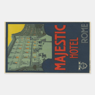 Majectic Hotel Rome Rectangular Sticker