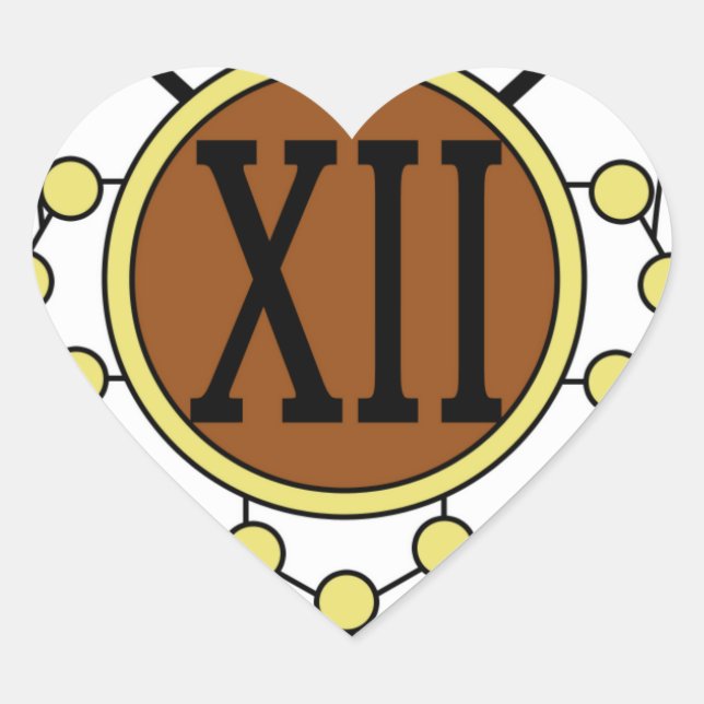 MAJESTIC 12 MILITARY UNIT UFO ALIEN PATCH HEART STICKER (Front)