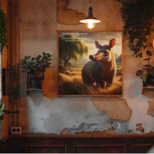 Majestic Aardvark in Serene Field Poster