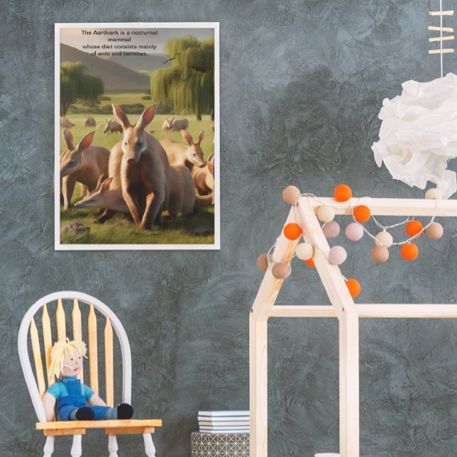 Majestic Aardvark Roaming Green Landscape Poster (Creator Uploaded)