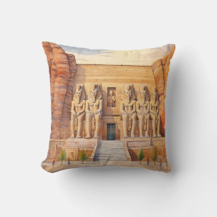 Majestic Abu Simbel Temple Cushion