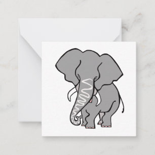 Majestic African Elephant - Endangered animal - Card