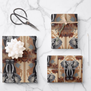 Majestic African Elephant  Wrapping Paper Sheet