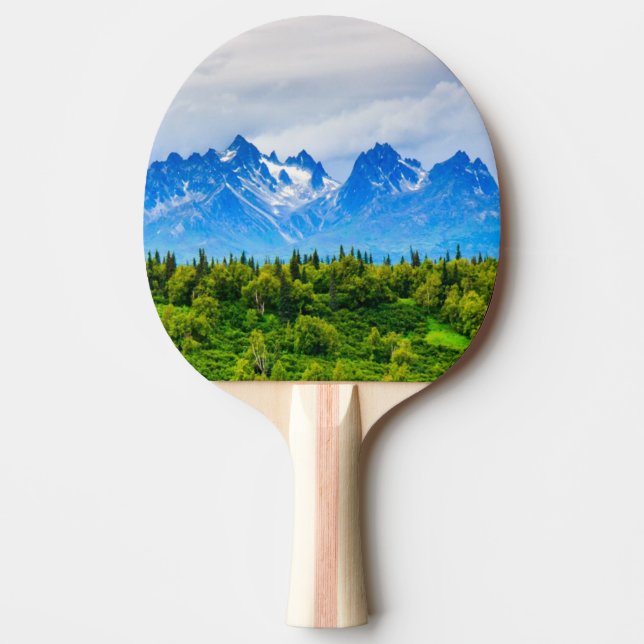 Majestic Alaska Mountains Ping Pong Paddle (Front)