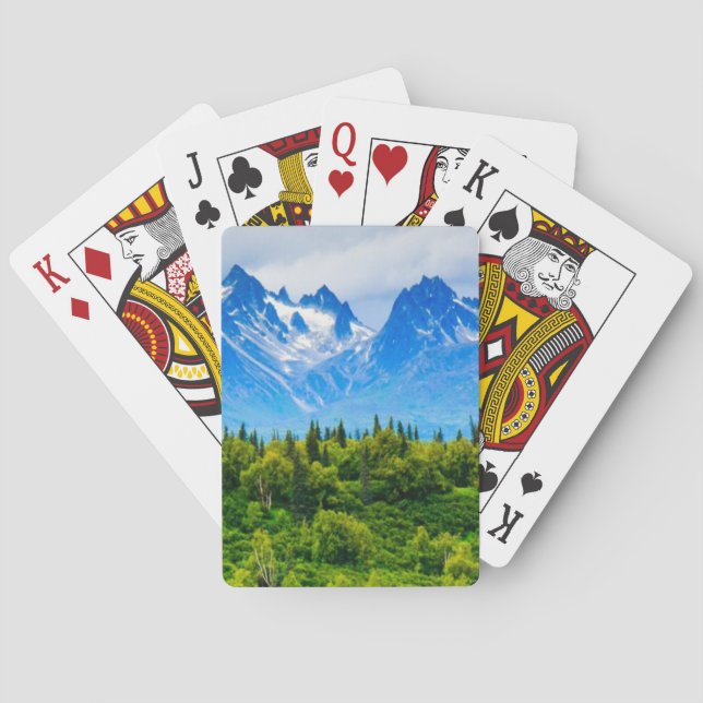 Majestic Alaska Mountains Playing Cards (Back)