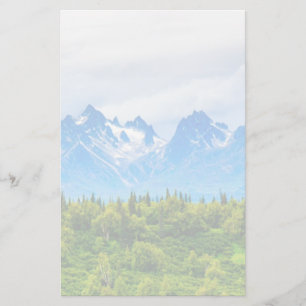 Majestic Alaska Mountains Stationery