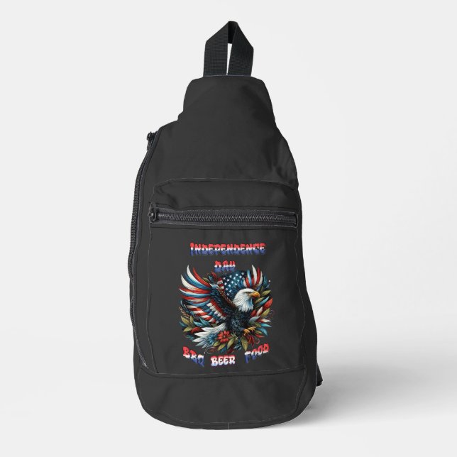 Majestic American Freedom Independence Day Sling Bag (Front)