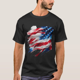 Majestic American Spirit A Bold Fusion Of Art Patr T-Shirt