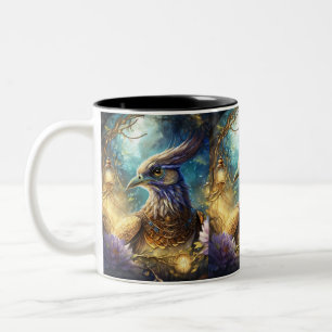 majestic andalusian bird inspired  Two-Tone coffee mug