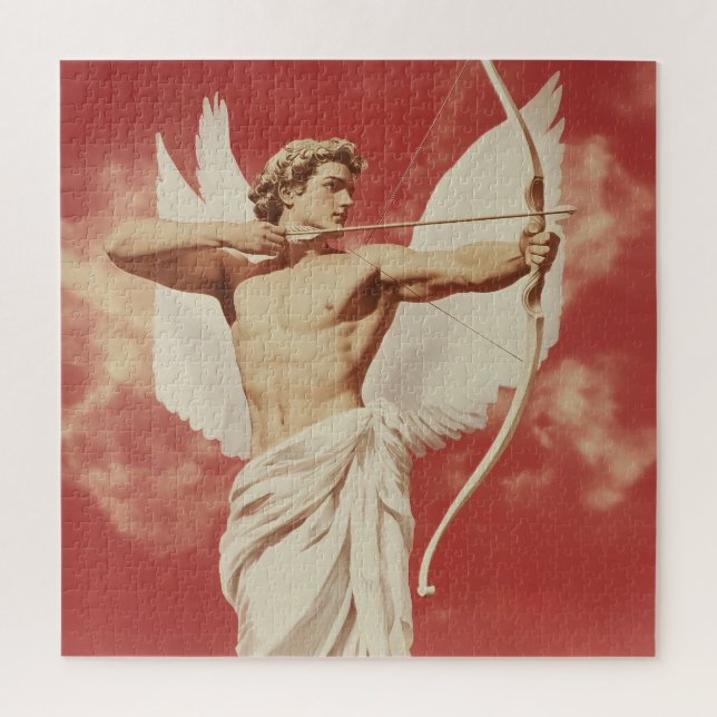 Majestic Angelic Archer - A Symbol of Love and Pas Jigsaw Puzzle (Vertical)