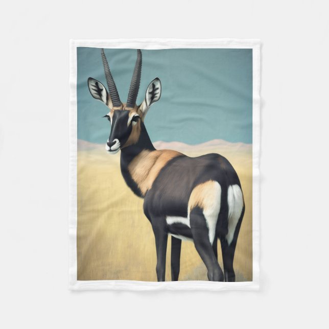 Majestic Antelope in Desert Blanket (Front)