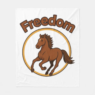 **Majestic Arabian Horse in the Golden Desert** Fleece Blanket