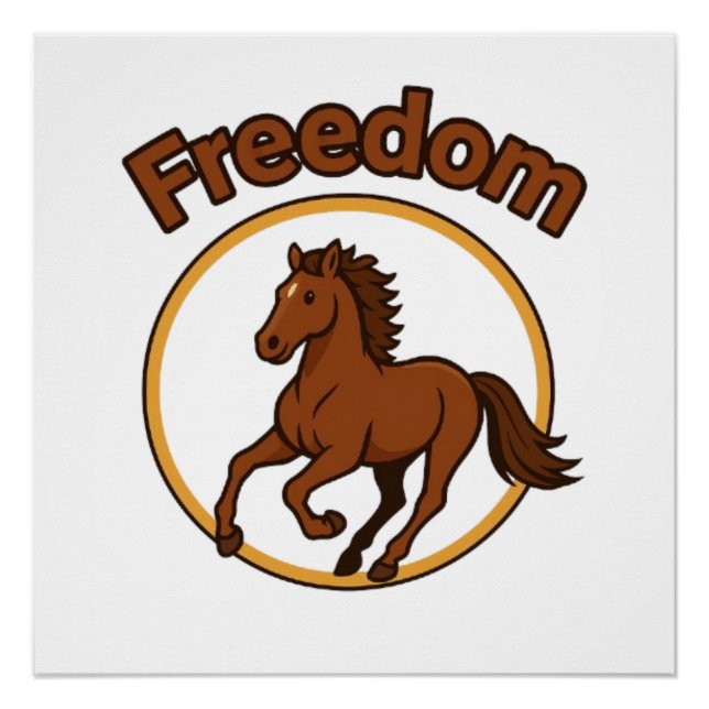 **Majestic Arabian Horse in the Golden Desert** Poster (Front)