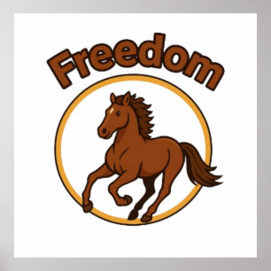 **Majestic Arabian Horse in the Golden Desert** Poster