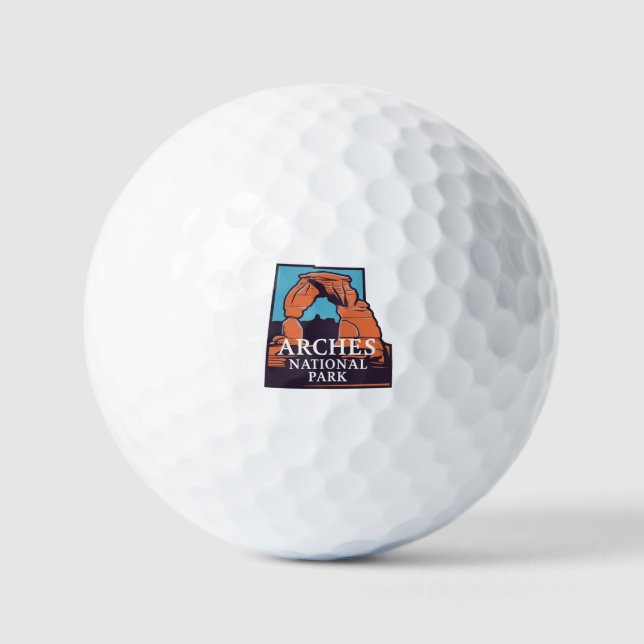 Majestic Arches National Park Golf Balls (Front)