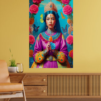 Majestic Asian princess with gemstone Poster