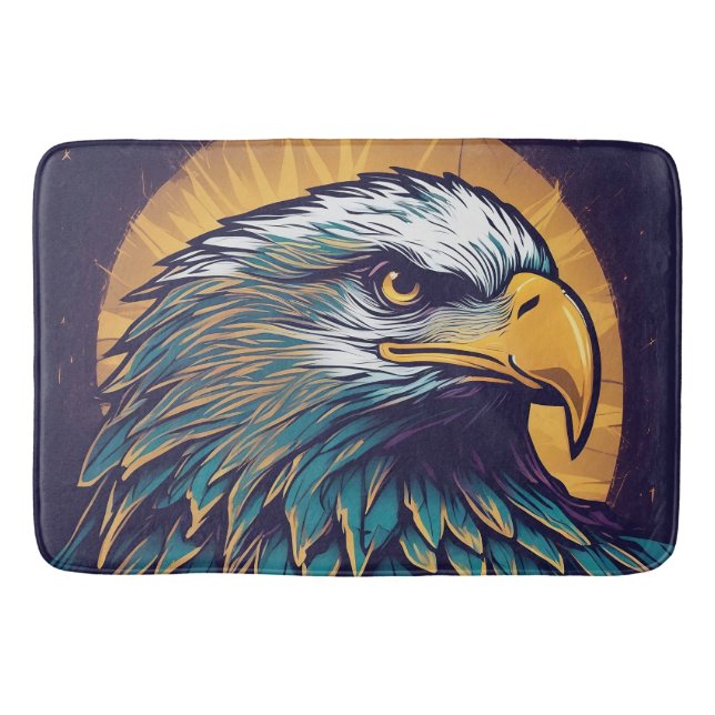 Majestic Bald Eagle Bath Mat (Front)