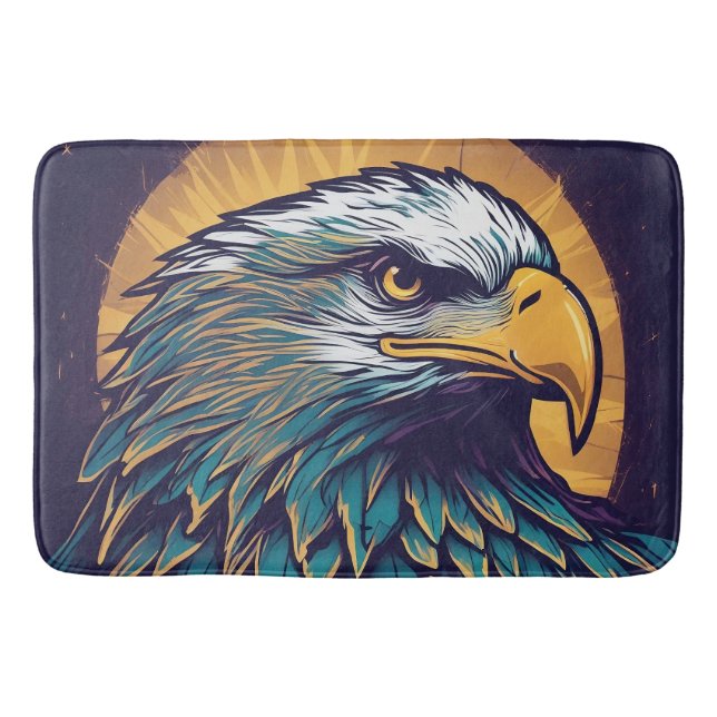 Majestic Bald Eagle Bath Mat (Front)