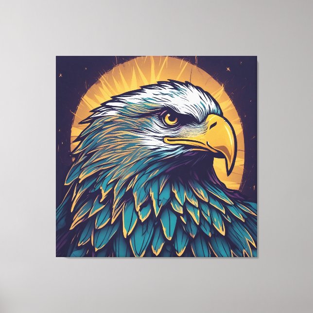 Majestic Bald Eagle Canvas Print (Front)