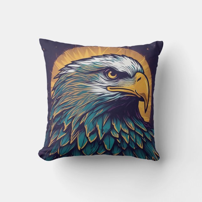 Majestic Bald Eagle Cushion (Front)