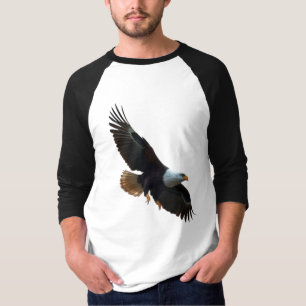 Majestic Bald Eagle in Flight - Patriotic Wildlife T-Shirt