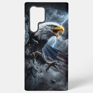 Majestic Bald Eagle in Lightning Storm Phone Case